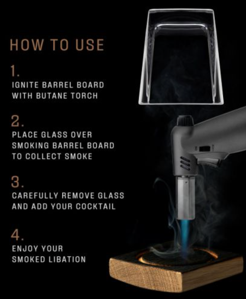 3-piece Alchemi Barrel Board Smoking Set Viski®