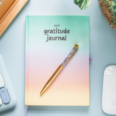 Gratitude Journal with Amethyst Pen