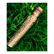 Hammered Ayurvedic 100% Pure Copper Water Bottle Otiem- 1 Litre (34 Oz) Leak Proof (Handcrafted)